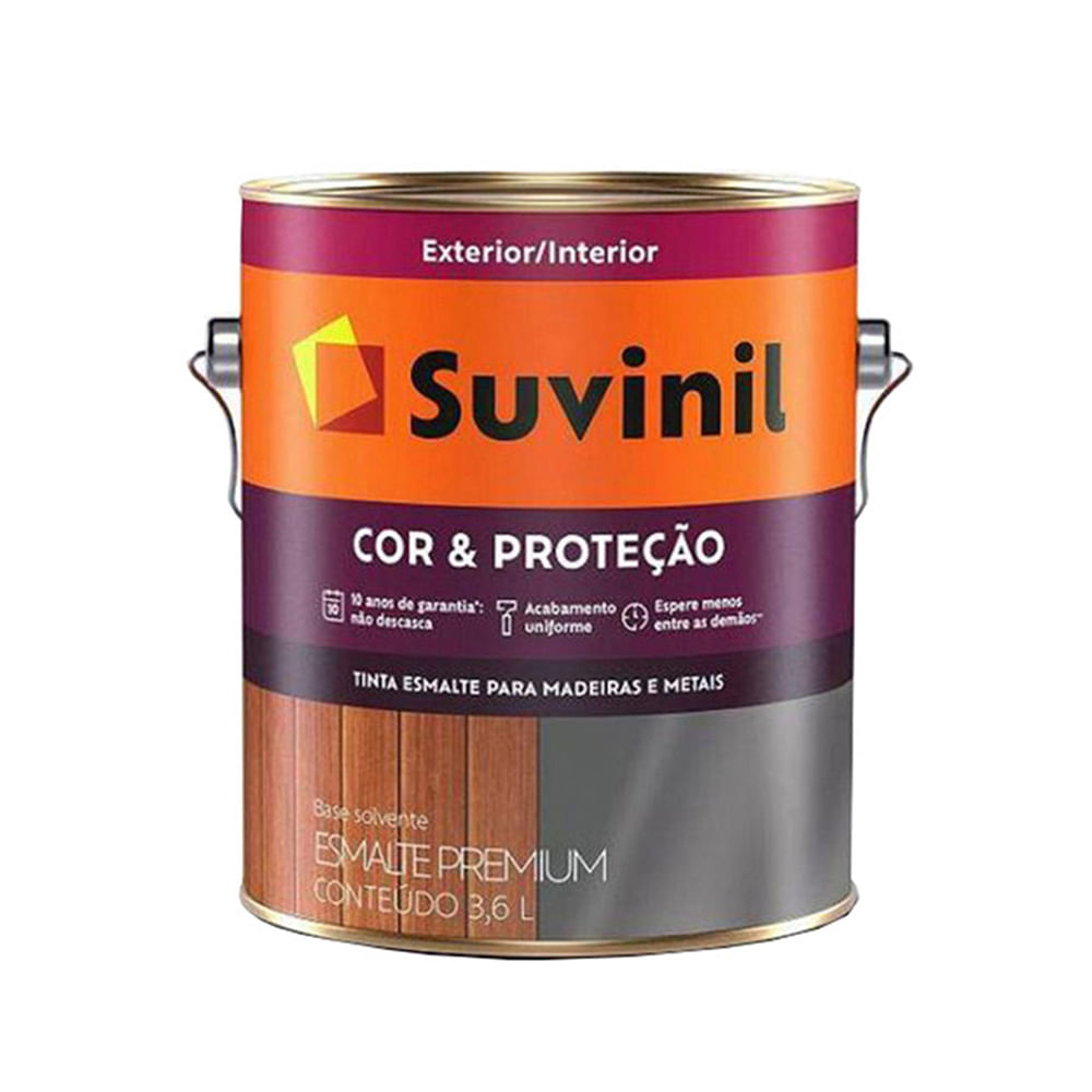 Esmalte Suvinil Cor & Proteção Brilhante Amarelo Ouro 3,6l - Imperio das  Tintas