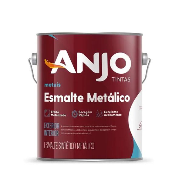 Tinta Esmalte Metalizado Anjo Preto 3,6l
