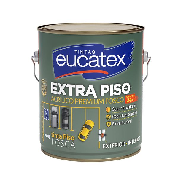 Tinta Eucatex Extra Piso Fosco Branco 3,6l