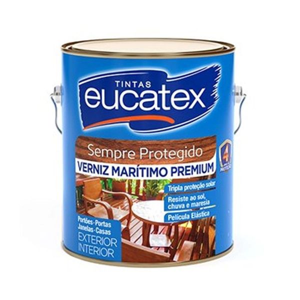Eucatex Verniz Maritimo Acetinado Incolor 3,6l